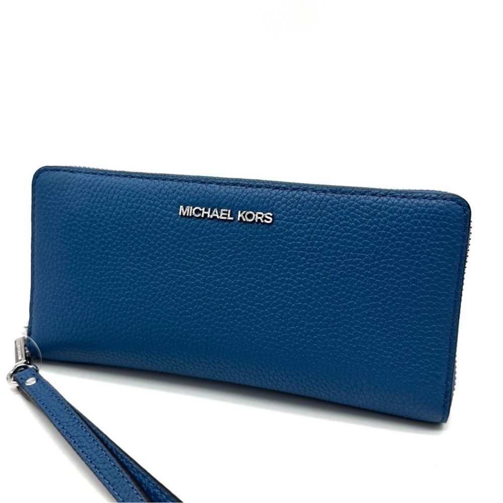 Michael Kors Large Continental Wallet Wristlet Teal (NWT)